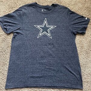 Nike Dallas Cowboys NFL Heathered Navy Blue Star Logo T-Shirt - Men's Size XL